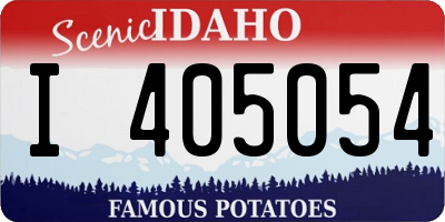 ID license plate I405054