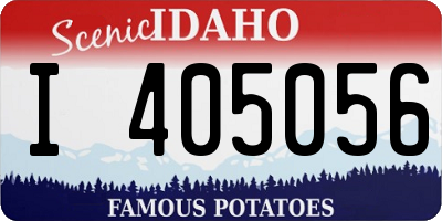 ID license plate I405056