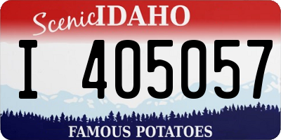 ID license plate I405057
