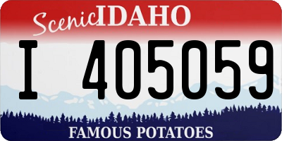 ID license plate I405059