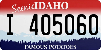 ID license plate I405060