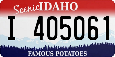 ID license plate I405061