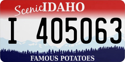 ID license plate I405063