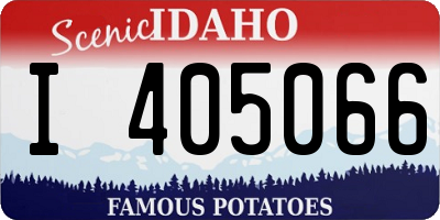 ID license plate I405066