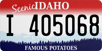 ID license plate I405068