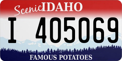 ID license plate I405069