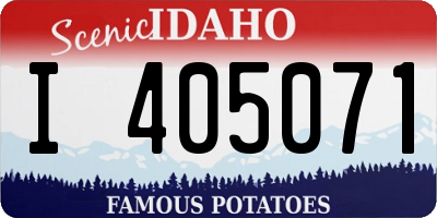 ID license plate I405071