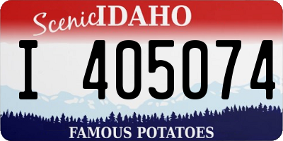 ID license plate I405074