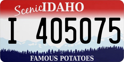 ID license plate I405075