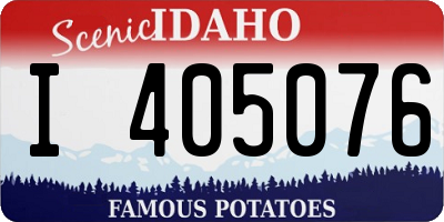 ID license plate I405076