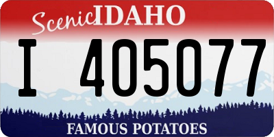 ID license plate I405077