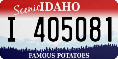 ID license plate I405081