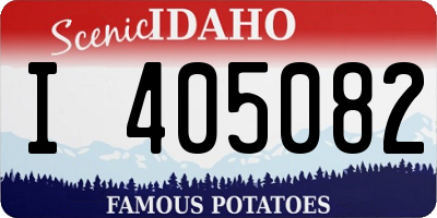 ID license plate I405082