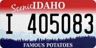 ID license plate I405083
