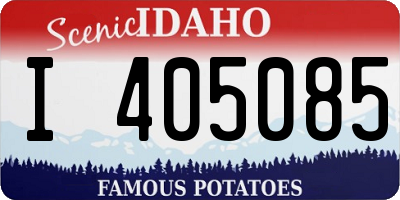 ID license plate I405085
