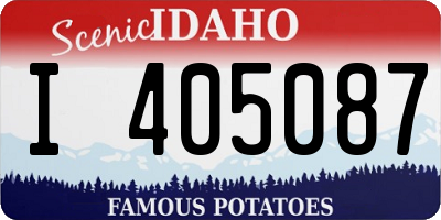 ID license plate I405087