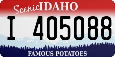 ID license plate I405088