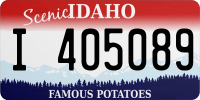 ID license plate I405089