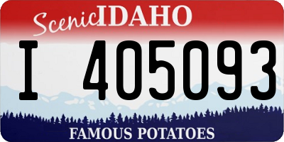ID license plate I405093