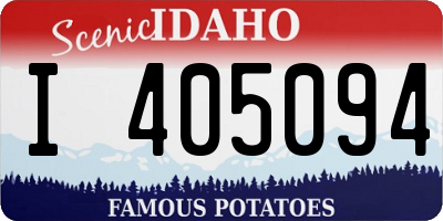 ID license plate I405094