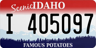 ID license plate I405097