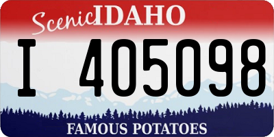 ID license plate I405098