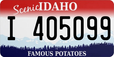 ID license plate I405099