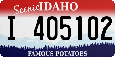 ID license plate I405102