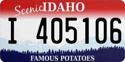 ID license plate I405106