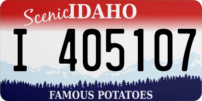 ID license plate I405107