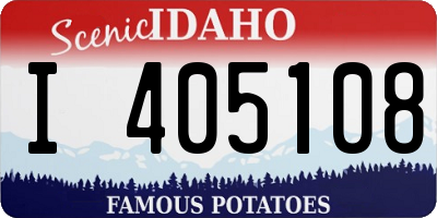 ID license plate I405108