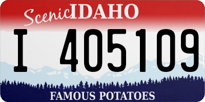 ID license plate I405109