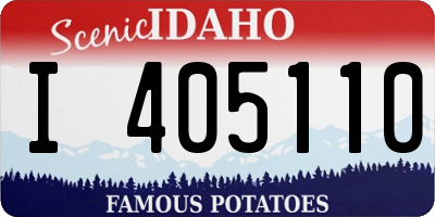 ID license plate I405110
