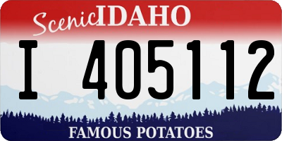 ID license plate I405112