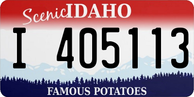 ID license plate I405113