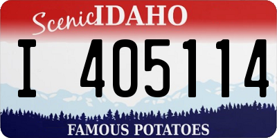 ID license plate I405114