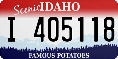 ID license plate I405118