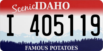 ID license plate I405119