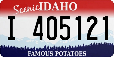 ID license plate I405121