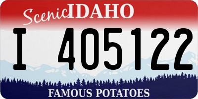 ID license plate I405122