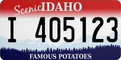 ID license plate I405123