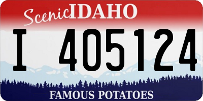 ID license plate I405124