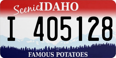 ID license plate I405128