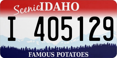 ID license plate I405129