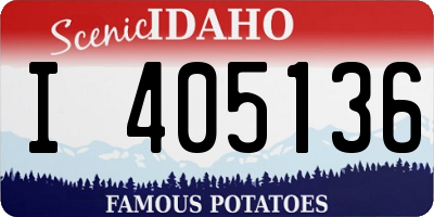 ID license plate I405136