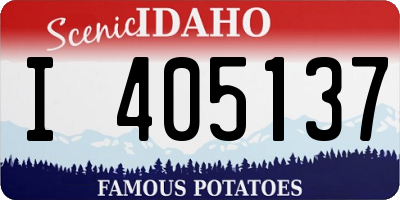 ID license plate I405137