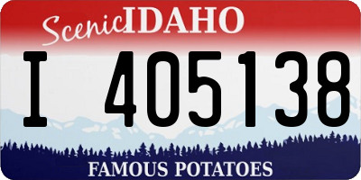 ID license plate I405138