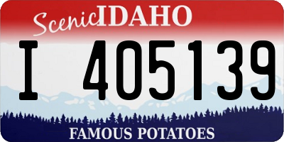 ID license plate I405139