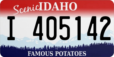 ID license plate I405142