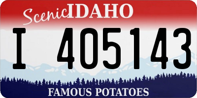 ID license plate I405143